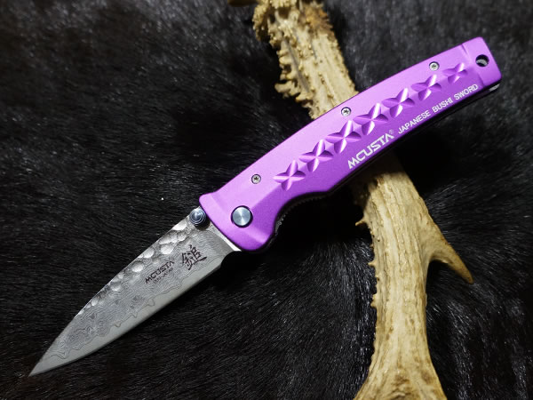 型号：丸章工业-大马士革钢紫色柄折-槌-MCUSTA-162D