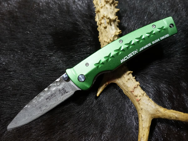 型号：丸章工业-大马士革钢绿色柄折-槌-MCUSTA-163D