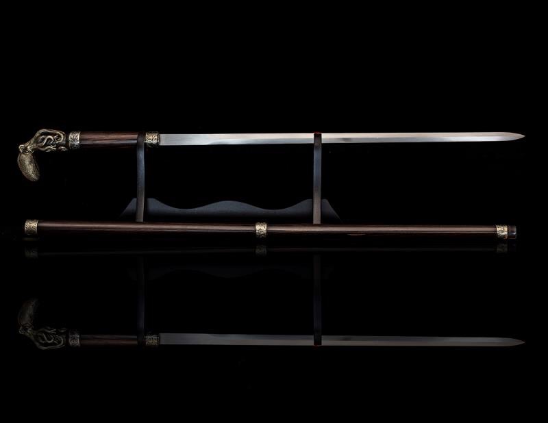 型号：美国Dragonking章鱼黑檀木鞘手杖剑