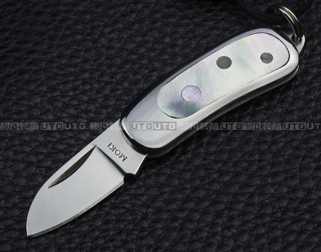 型号：日本MOK高端镜面项链刀 白珍珠贝母+ 鲍鱼壳手柄 TS-107