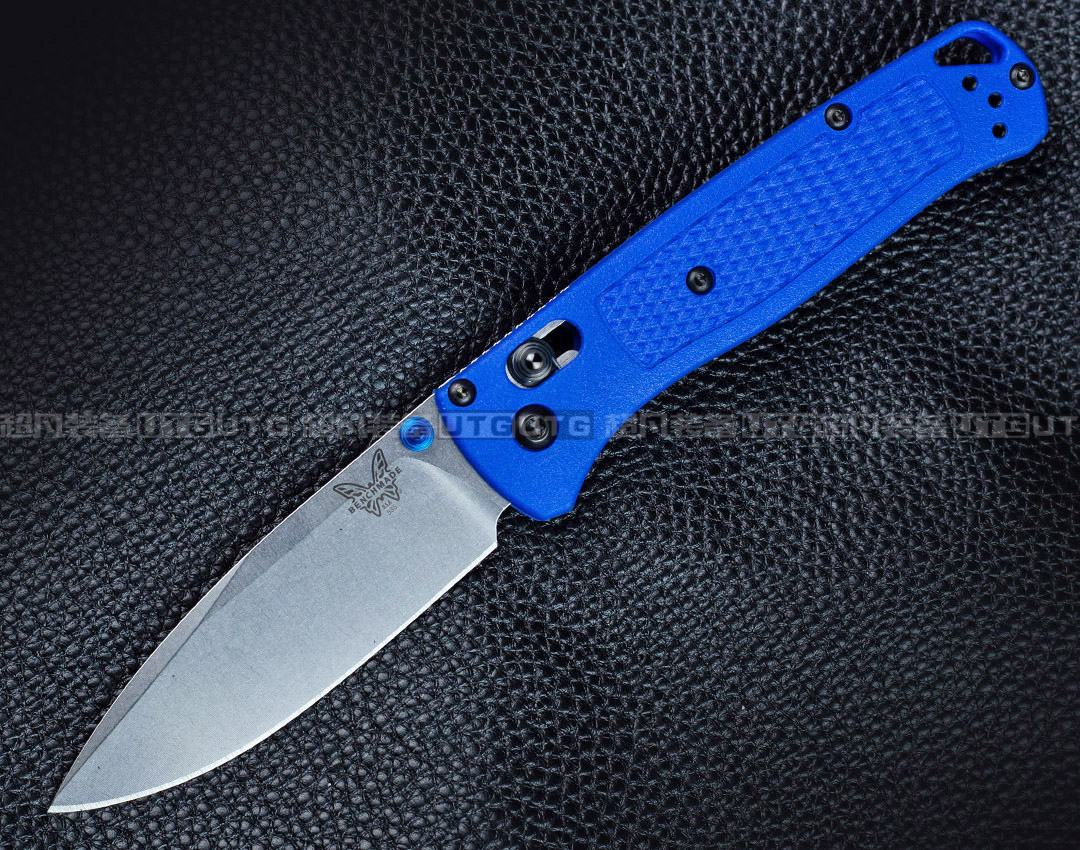 ͺţBenchmade 535 Bugout Blue Grivory S30V Drop Point